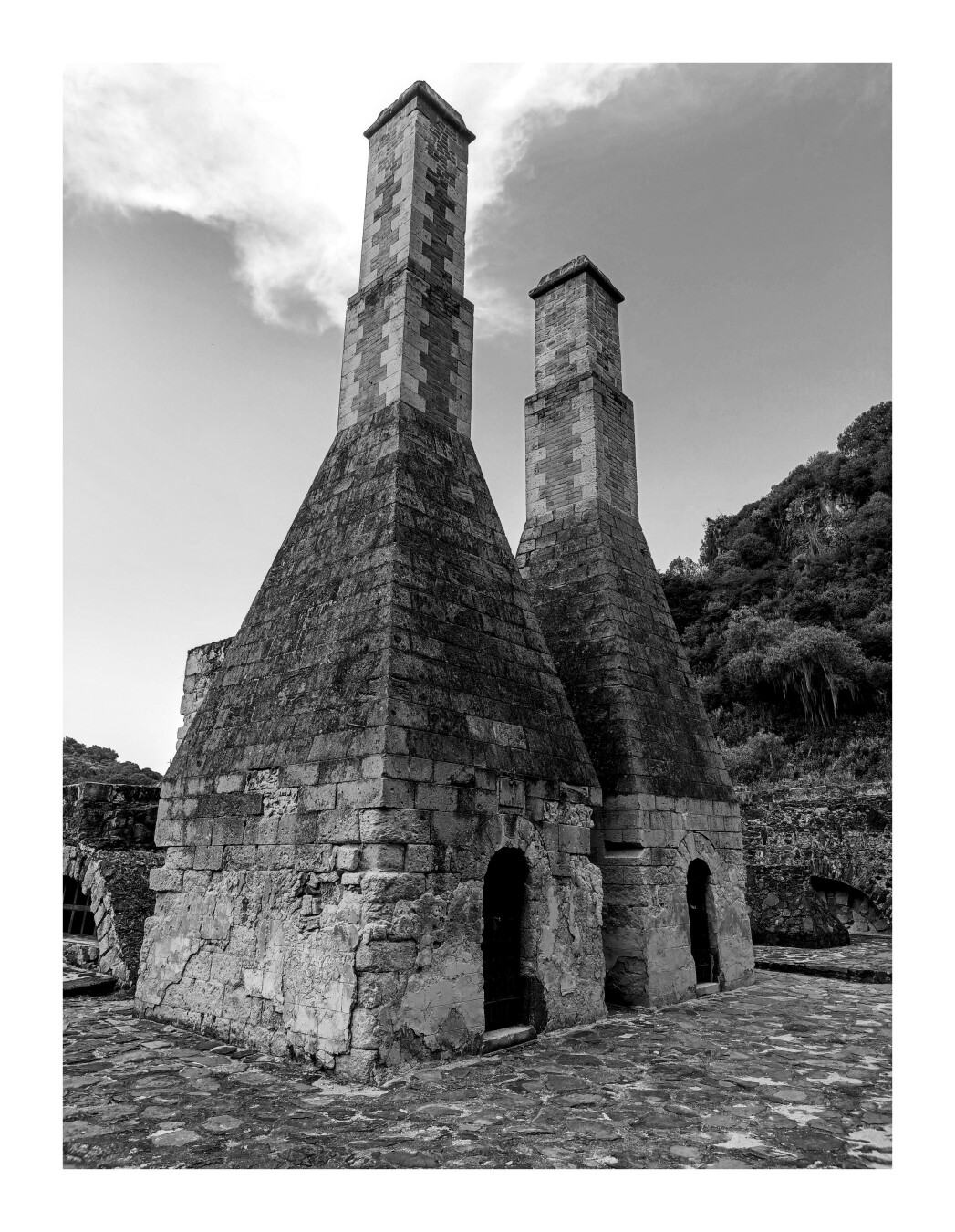 The chimneys of the former metal foundry called "Santa Maria Regla" in the XIX century, where many workers suffered exploitation to extract gold and silver for the english and spanish kingdoms of that age.