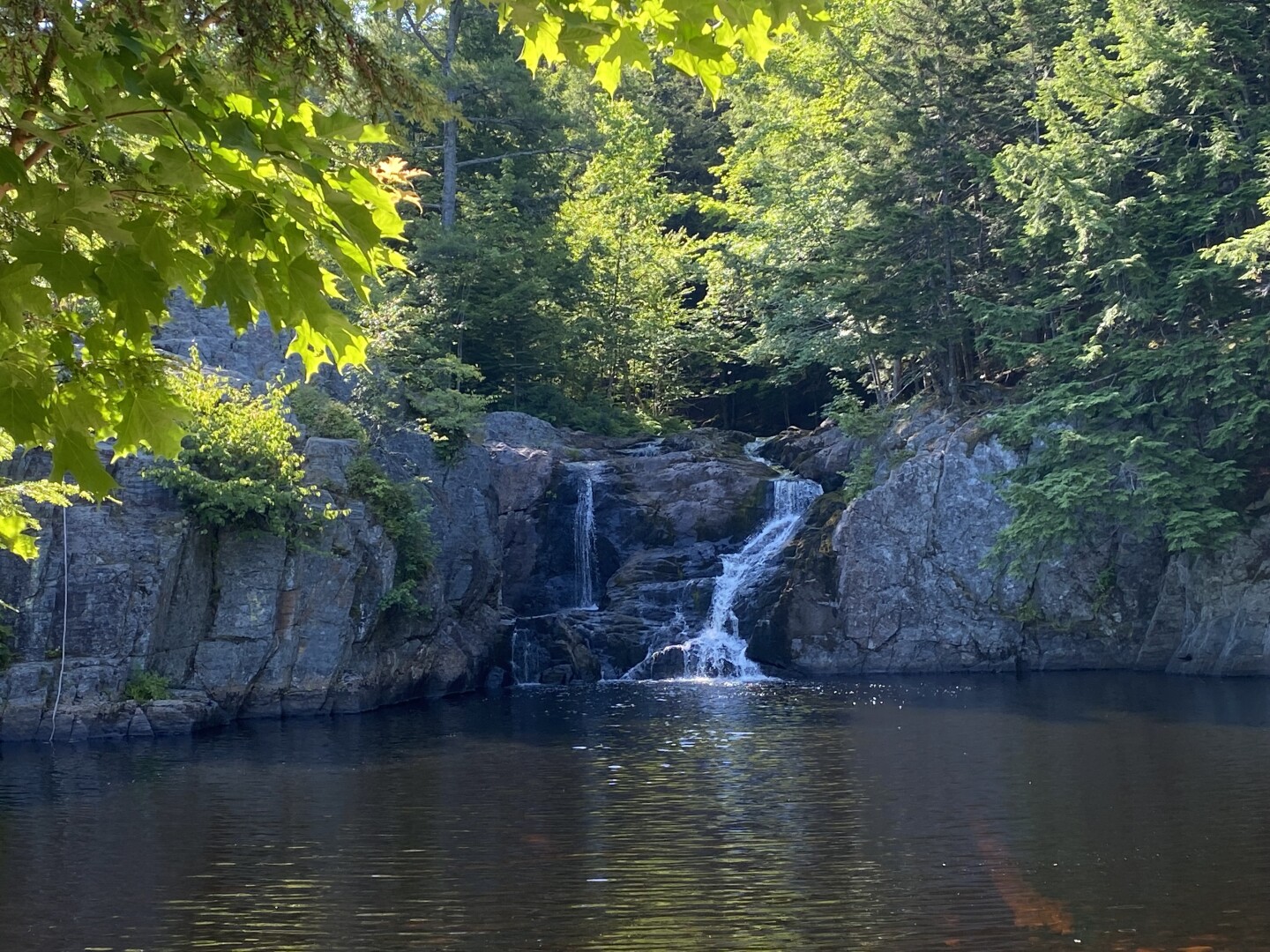 Closeup of the falls