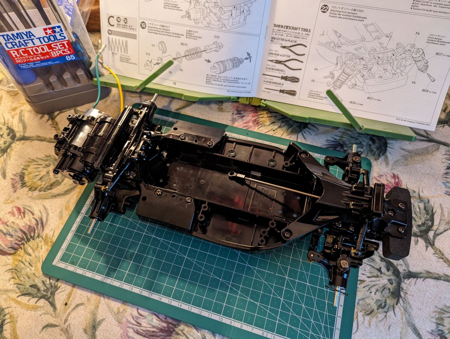 Tamiya M06 chassis build progress