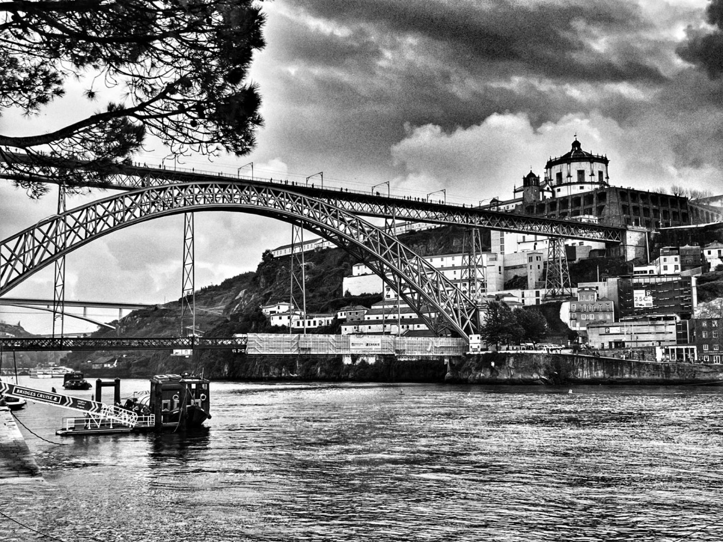 Puente de Don Luís I. Oporto. En blanco y negro