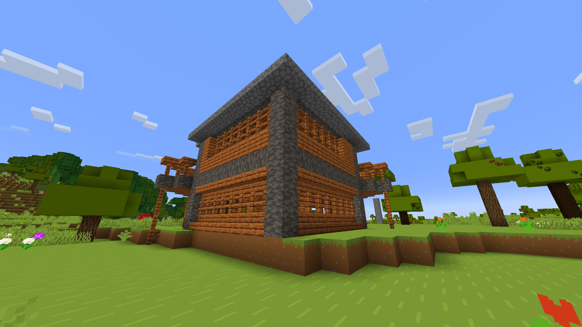 The unfinished back, flat