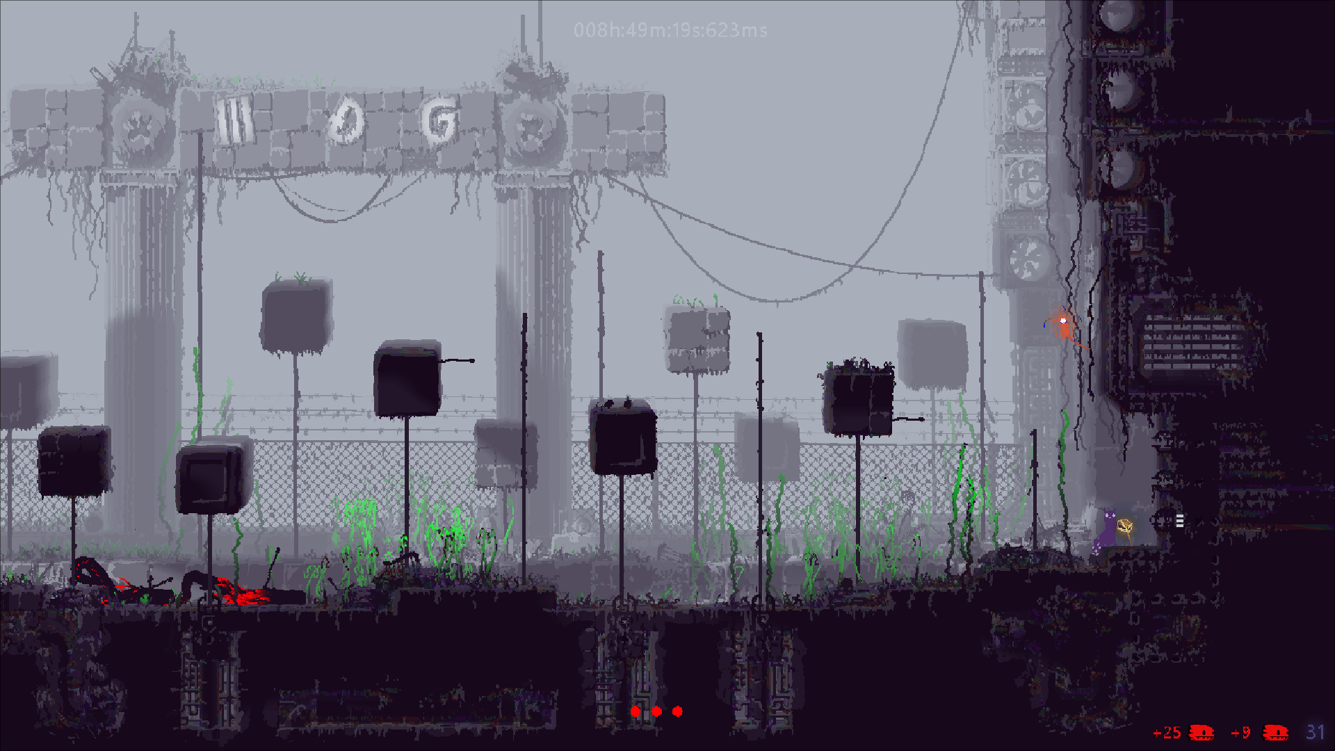 two dead red lizard in game rain world