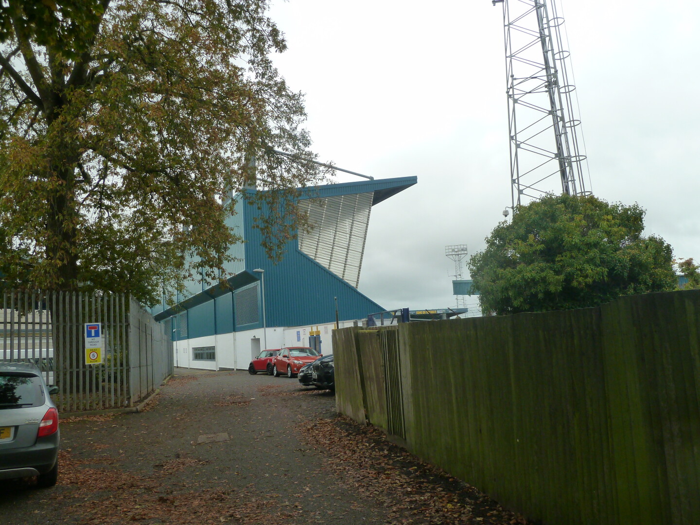 Another photo of part of the stadium exterior.