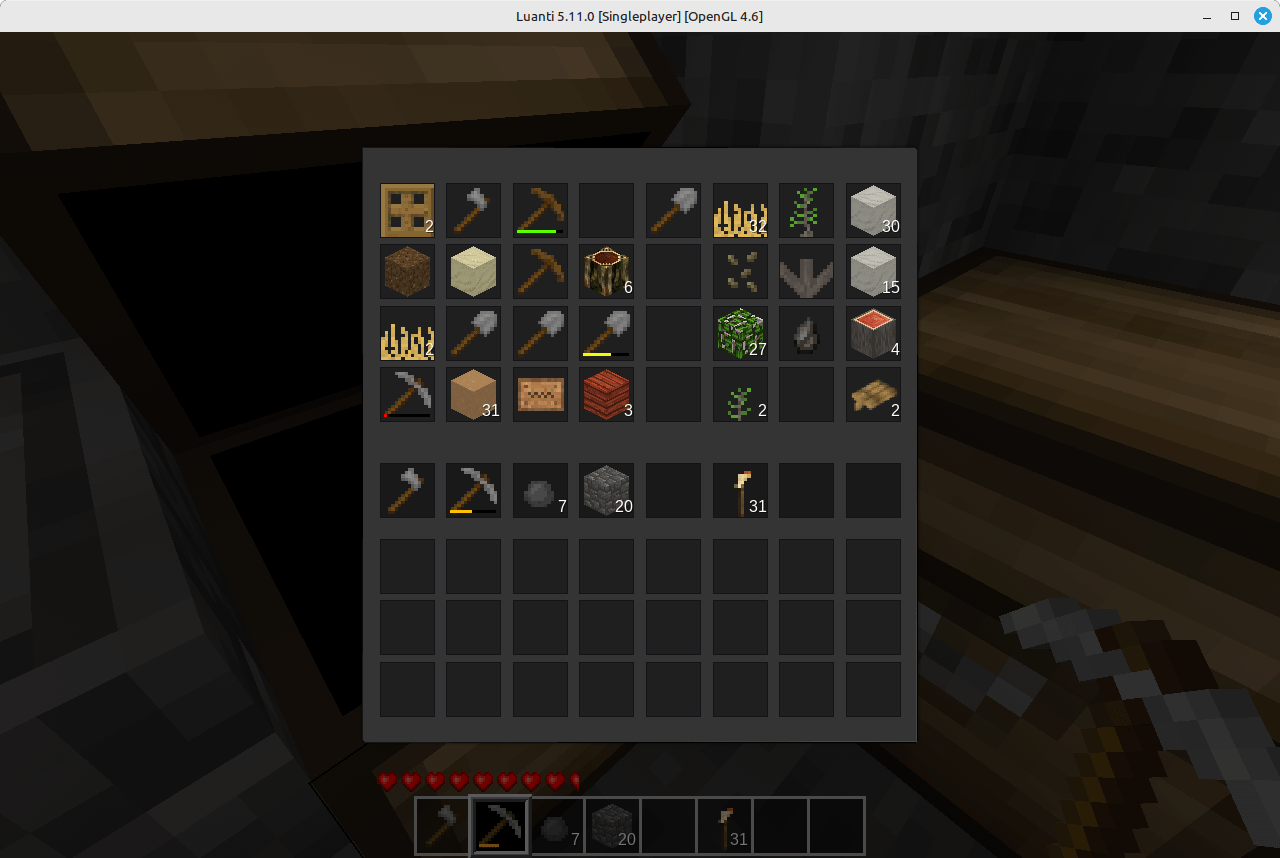 Luanti Screenshot inventory of chest