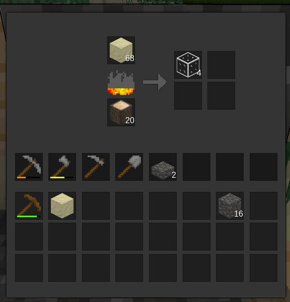 Forging class in a furnace