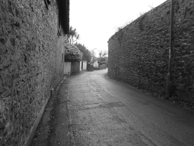 Another photo of the road near the church.
