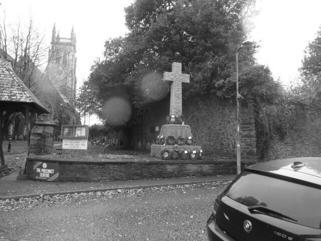 Cenotaph in the Church, taken from the road,