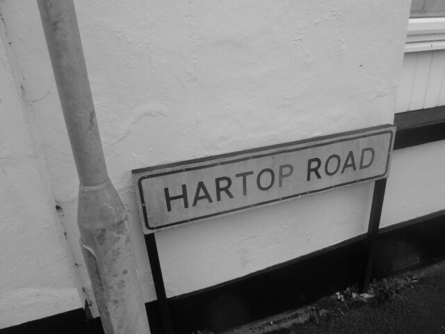Road sign, (Hartop Road)