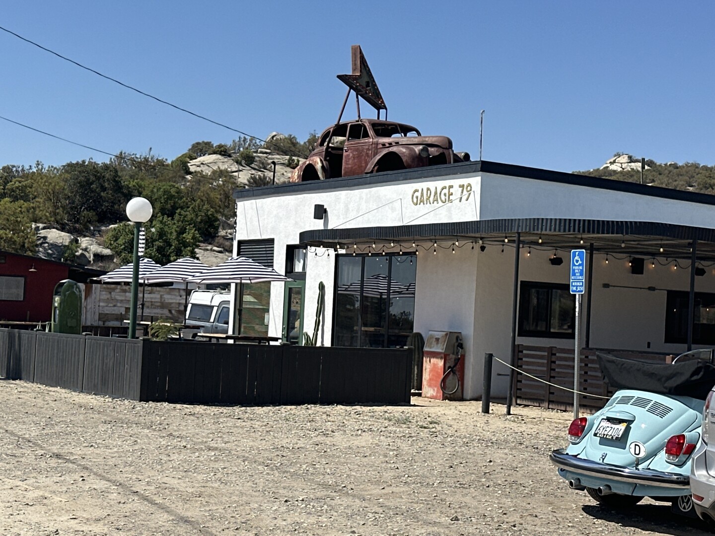 Wide shot of Garage 79