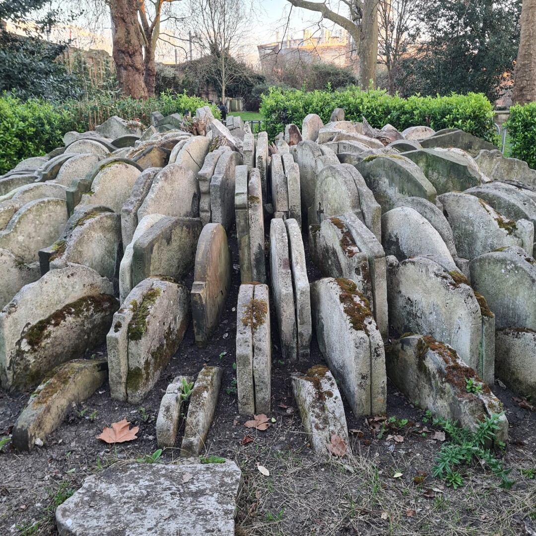 gravestones arranged in a circle